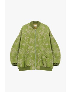 Bomber Oversize com Estampado de Folhagem e Fecho de Correr Dixie 2
