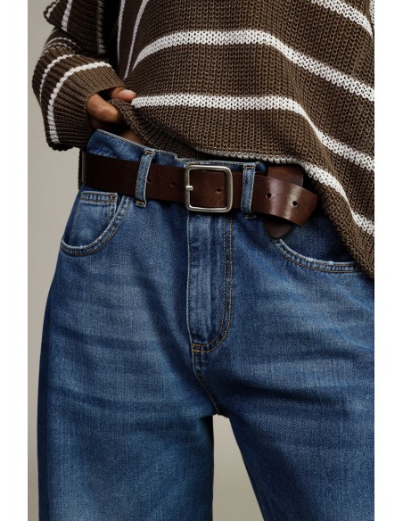 Cinto com fivela quadrada em metal Dixie