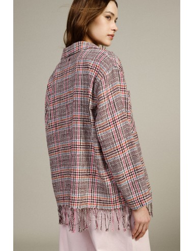 Camisa com franjas e bolsos frontais estampados Dixie
