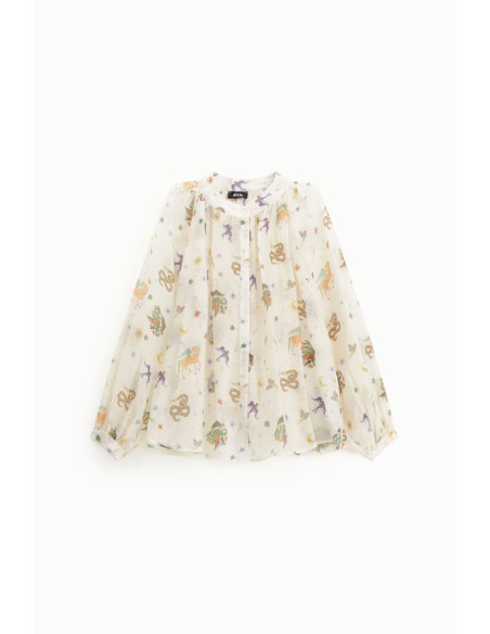 Camicia Con Stampa E Scollo Rotondo Dixie - Vestiti Firmati Life Sm...