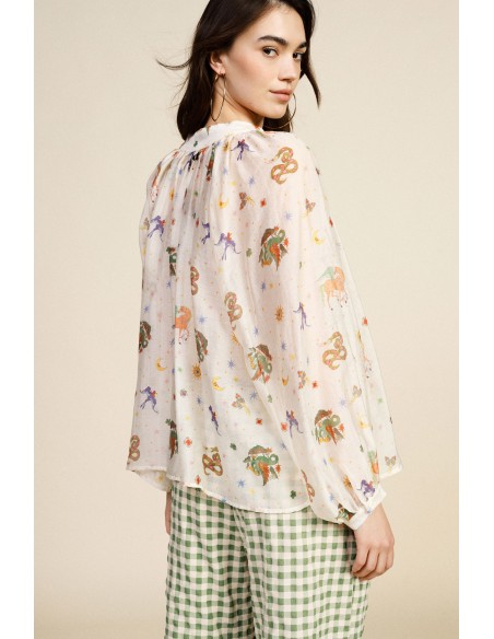 Camicia Con Stampa E Scollo Rotondo Dixie - Vestiti Firmati Life Sm...