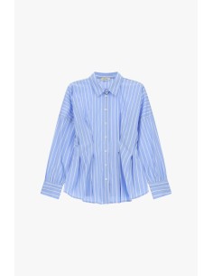 Camisa às Riscas com Mangas Amplas e Abotoamento Frontal Dixie 2
