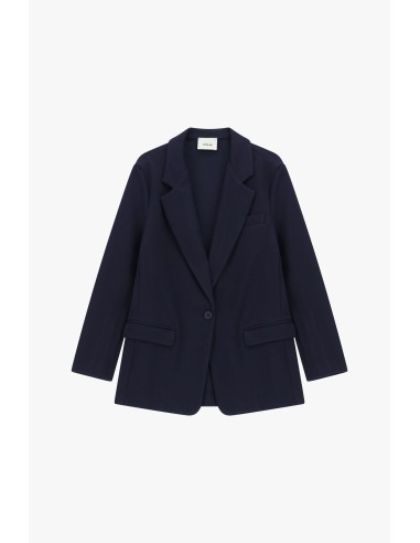 Blazer de Um Só Peito com Bolsos de Aba Dixie