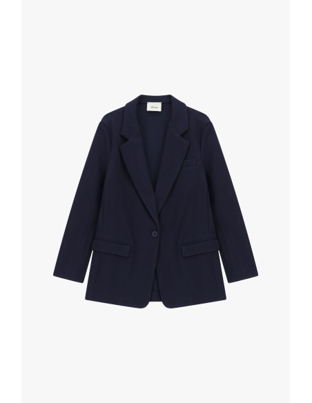 Blazer de Um Só Peito com Bolsos de Aba Dixie