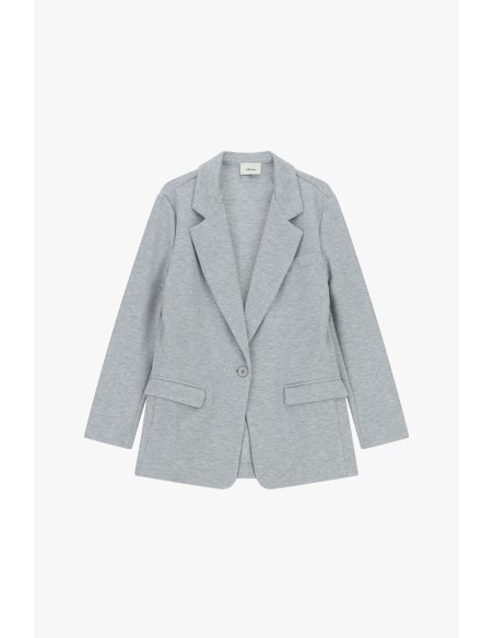Blazer de Abotoamento Simples com Bolsos de Aba Dixie