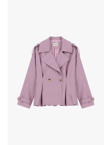 Blazer Cruzado Curto Com Botões E Lapelas Largas Dixie