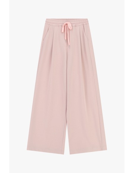 Calças Palazzo Cropped com Cós Elástico Dixie
