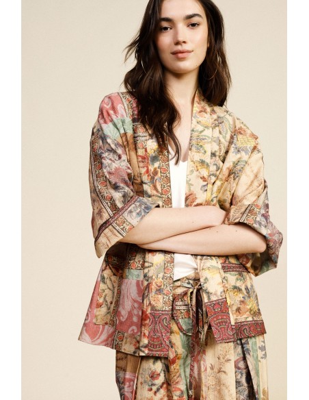 Blazer Estampado Com Mangas Largas Dixie