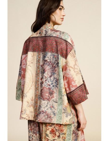 Blazer Estampado com Mangas Largas Dixie