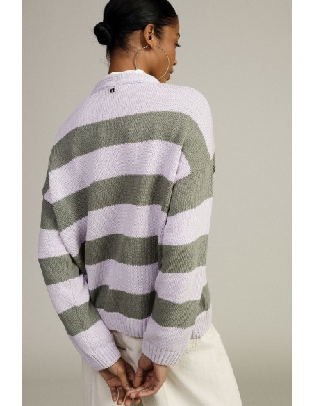 Cardigan A Righe Con Bottoni E Tasche Frontali Dixie - Vestiti Firm...