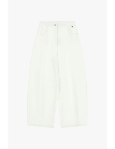 Calças Palazzo Cropped Com Bolsos Arredondados Dixie