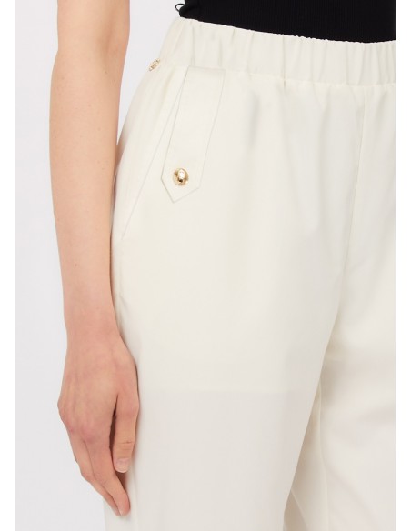 Calças Slim Fit com Barra Virada Liu Jo