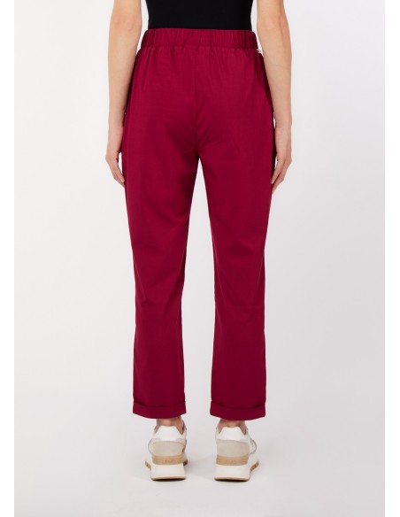 Calças Slim Fit com Barra Virada Liu Jo