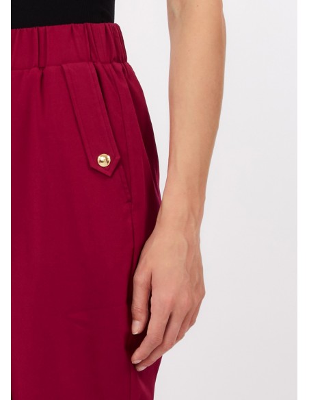 Calças Slim Fit com Dobra Liu Jo