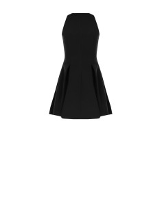 Vestido curto evasê em tecido técnico com fecho de correr com logo Rinascimento 2