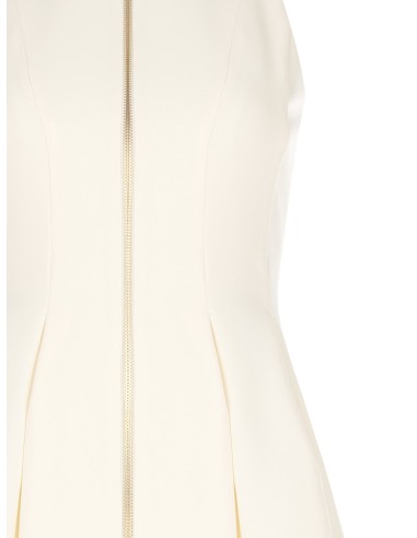 Vestido curto evasê em tecido técnico com fecho de correr com logótipo Rinascimento