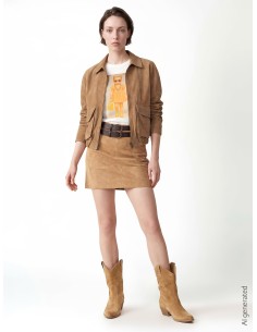 T-shirt regular em algodão com estampado de menina e strass Rinascimento 2