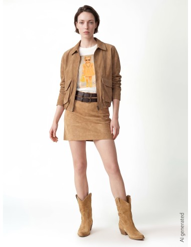 T-shirt regular em algodão com estampado de menina e strass Rinascimento