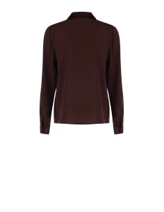 Camisa fluida em georgette com inserções em cetim Rinascimento 2