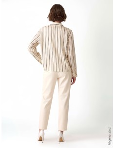 Camisa ampla às riscas em mistura de algodão Rinascimento 2