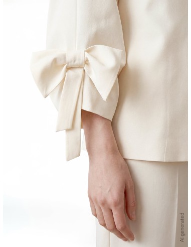 Blazer amplo com maxi laços nas mangas Rinascimento