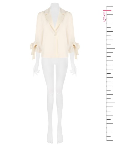 Blazer Amplo com Maxi Laços nas Mangas Rinascimento