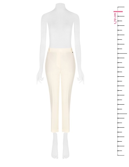 Calças Direitas em Mistura de Viscose com Elástico Atrás Rinascimento