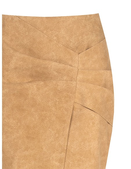 Saia lápis cruzada em camurça sintética com efeito degradé Rinascimento