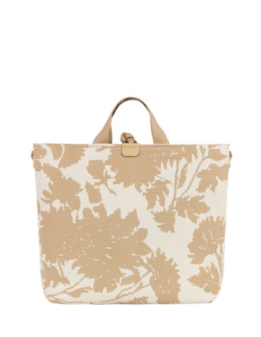 Maxi Shopper em Tela com Estampa Floral com Tracolla Regulável e Removível Rinascimento