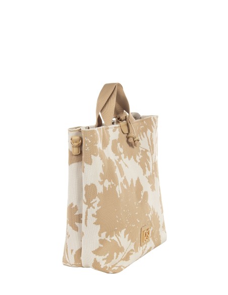Maxi Shopper em Tela Floral com Alça Ajustável e Removível Rinascimento