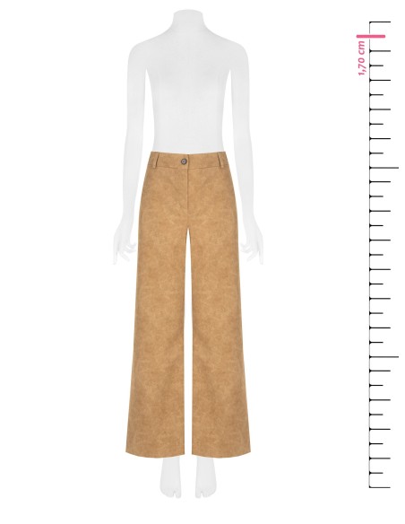 Pantaloni Palazzo In Simil Camoscio Sfumato Con Elastico Dietro Rin...