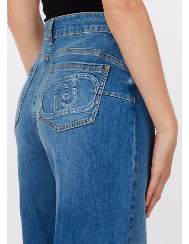 Calças palazzo em denim LIu Jo
