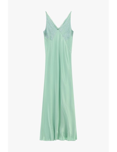 Vestido Longo Com Inserções Em Renda E Alças Finas Dixie