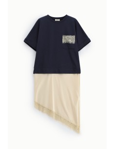 Vestido midi com mangas curtas e bainha assimétrica Dixie 2