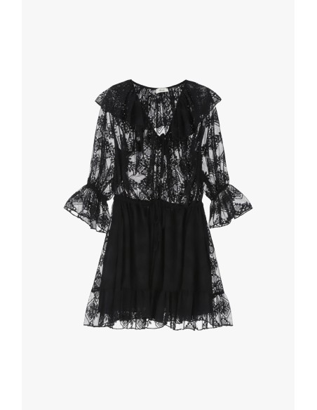 Vestido Curto e Decote em V Dixie