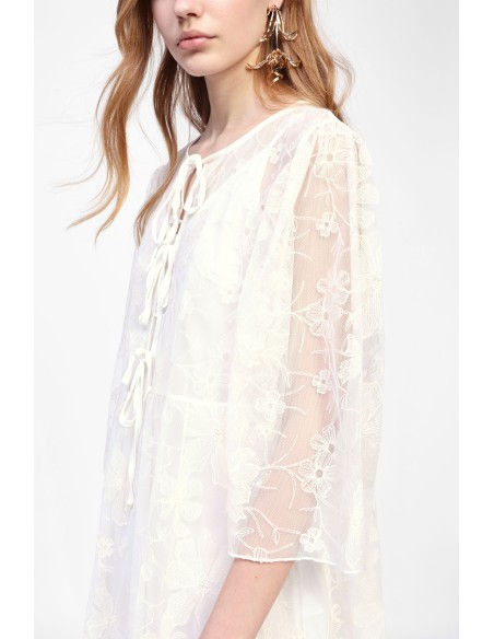 Vestido curto com motivo floral Dixie