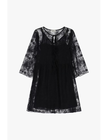 Vestido Curto com Motivo Floral Dixie