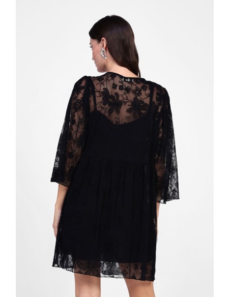 Vestido Curto com Estampa Floral Dixie