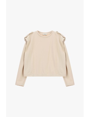 Sweatshirt Gola Redonda Curta com Ombros Estruturados Dixie