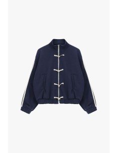 Sweat com Fecho de Correr Frontal e Cordões Decorativos Dixie 2