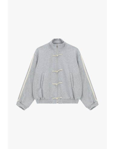 Sweat com fecho frontal e cordões decorativos Dixie