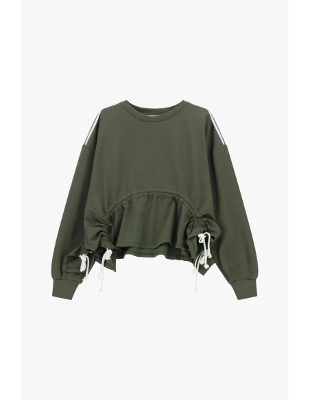 Sweatshirt sem capuz com franzidos ajustáveis Dixie
