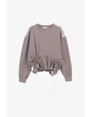 Sweat sem capuz com franzidos ajustáveis Dixie