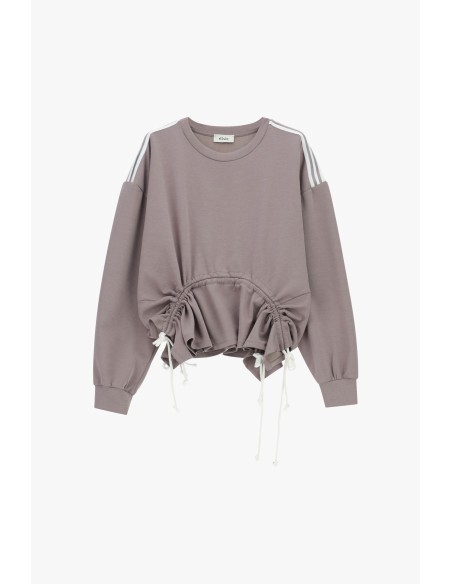 Sweat sem capuz com franzidos ajustáveis Dixie