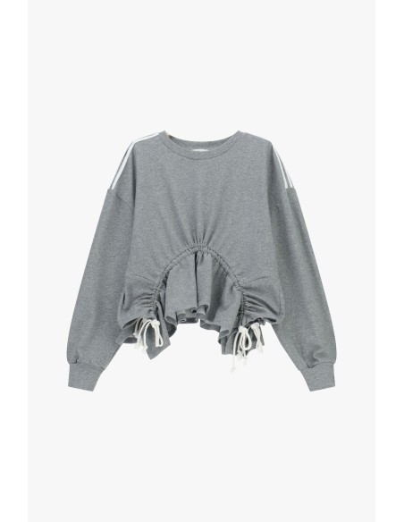 Sweat sem capuz com franzidos ajustáveis Dixie