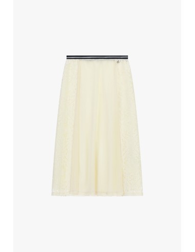 Saia midi com camada leve e detalhes delicados Dixie