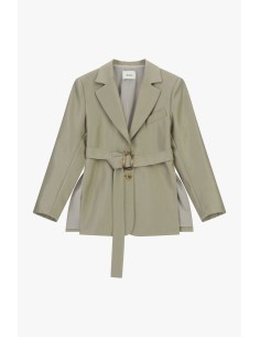 Sobrecamisa com cinto e fenda lateral Dixie