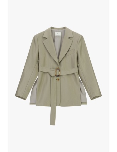 Sobrecamisa com cinto e fenda lateral Dixie