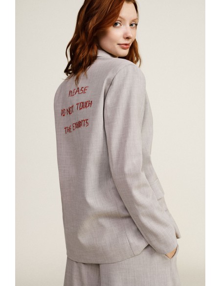 Blazer com botões e bolsos frontais com aba Dixie