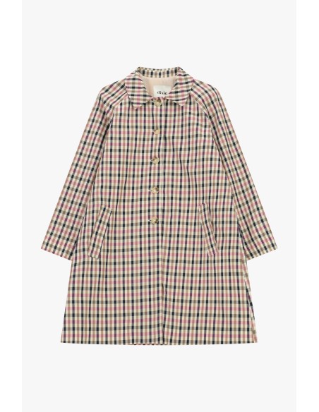 Casaco Xadrez com Botões Frontais e Bolsos Dixie